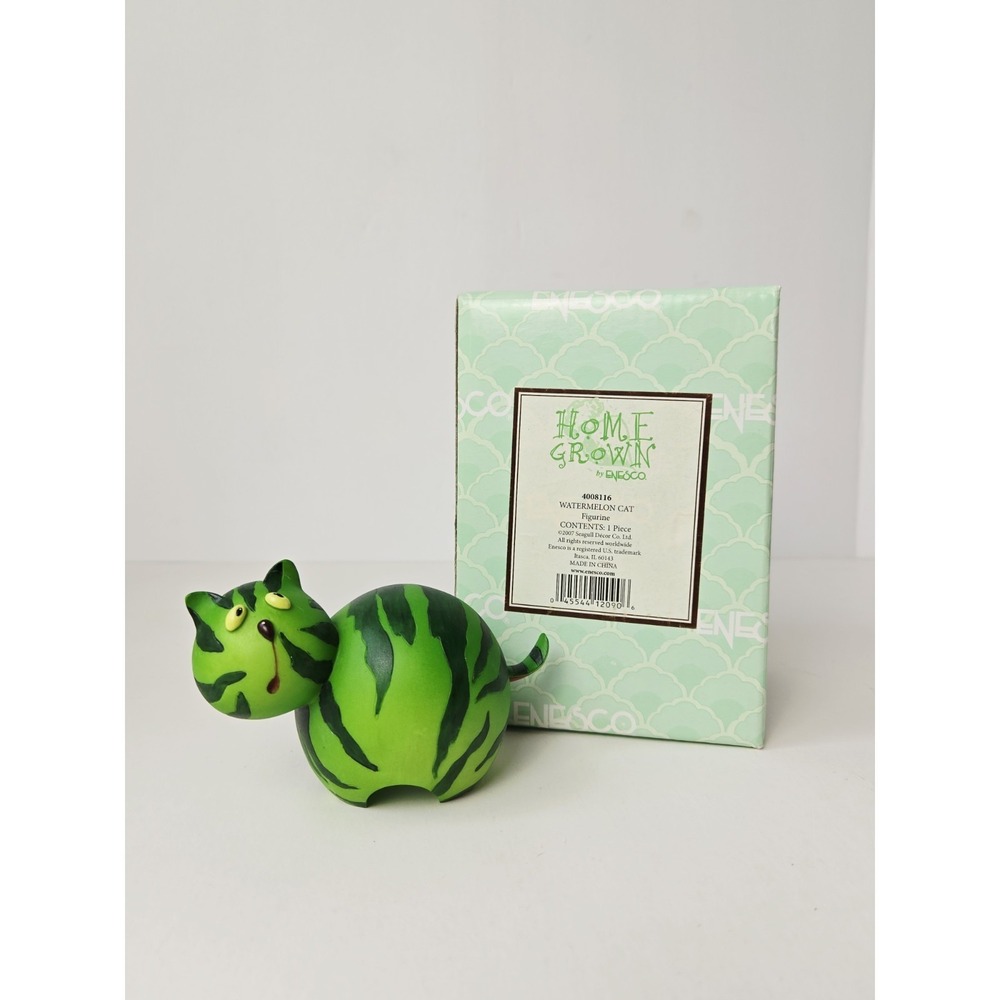 Enesco Home Grown figurine w/ box Watermelon Cat